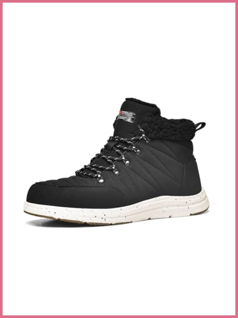 Men's Winter Warm Casual Snow Boots Faux Fur Lined Lightweight High-Top